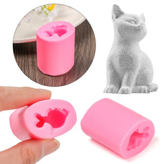 3D Cat Candle Silicone Mold DIY Fondant Cake Decorating Tools