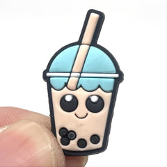 10pcs PVC Milk Tea Cartoon Shoe Charms Party Favor
