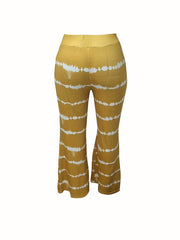 Women's Plus Tie Dye Stripe Print Top & Pants Set