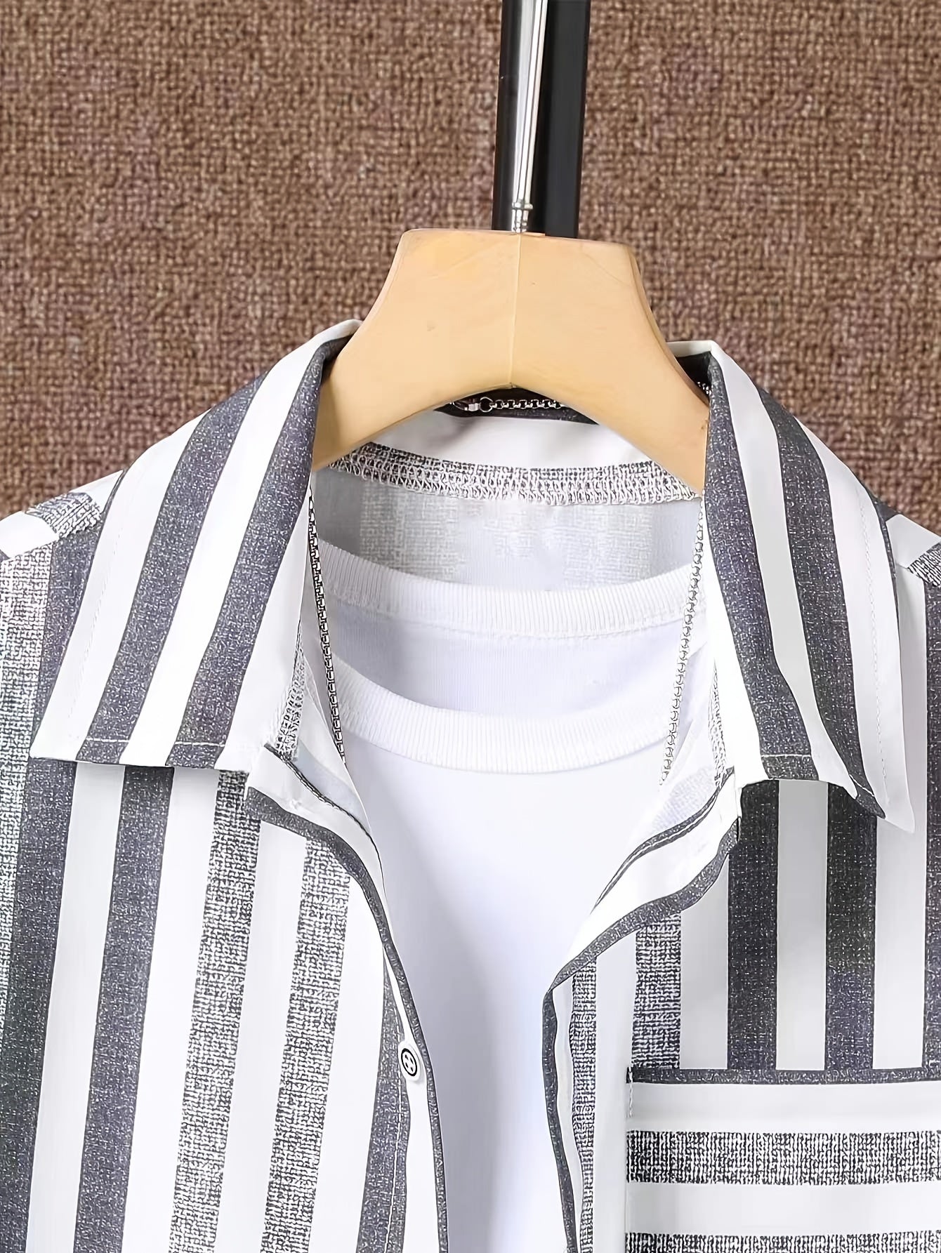 Boys Striped Casual Short Sleeve Shirt