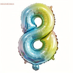 16" Number 0-9 Aluminum Film Balloon Party Decoration