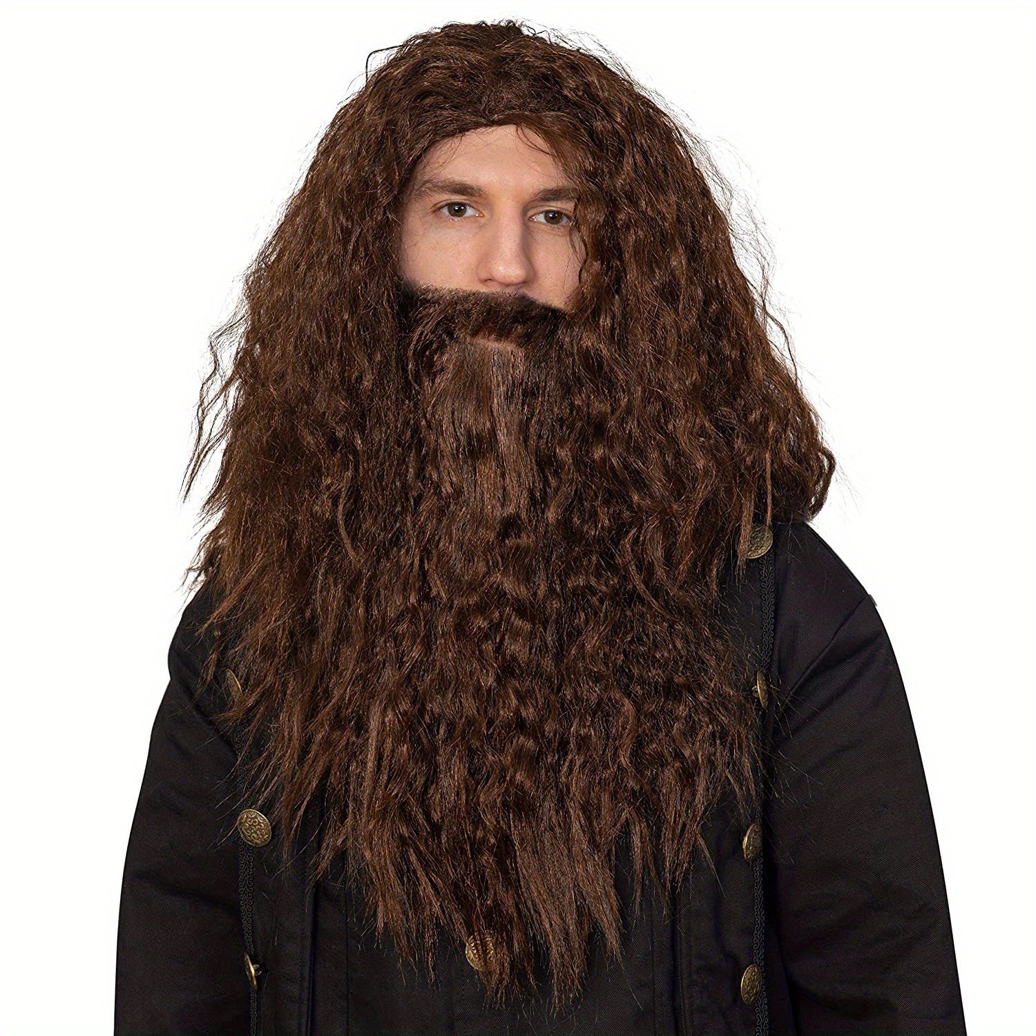 Mad Scientist Costume Wig Grey Long Wizard Wig And Beard