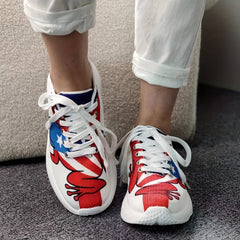 Women's Cartoon Printed Outdoor Sneakers Lightweight Running Shoes