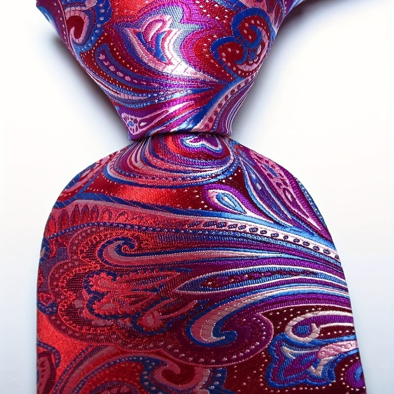 Men's Paisley Tie Floral Neckties For Wedding Party Business 54in Wide