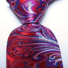 Men's Paisley Tie Floral Neckties For Wedding Party Business 54in Wide