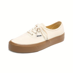 Women's Flat Skate Shoes Casual Round Toe Low Top Walking Sneakers