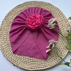Baby Girls Flowers Decor Cap Soft Hair Wrap Head Accessories
