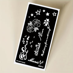 Flying Bird Flower Waterproof Temporary Tattoo