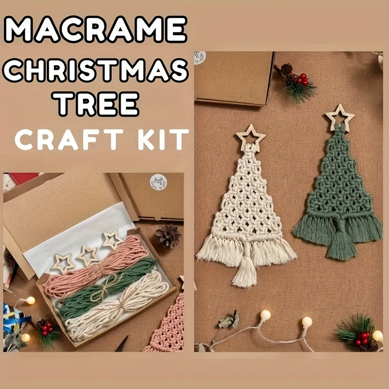 2pcs Knitted Christmas Tree DIY Kit - Perfect Holiday Gift