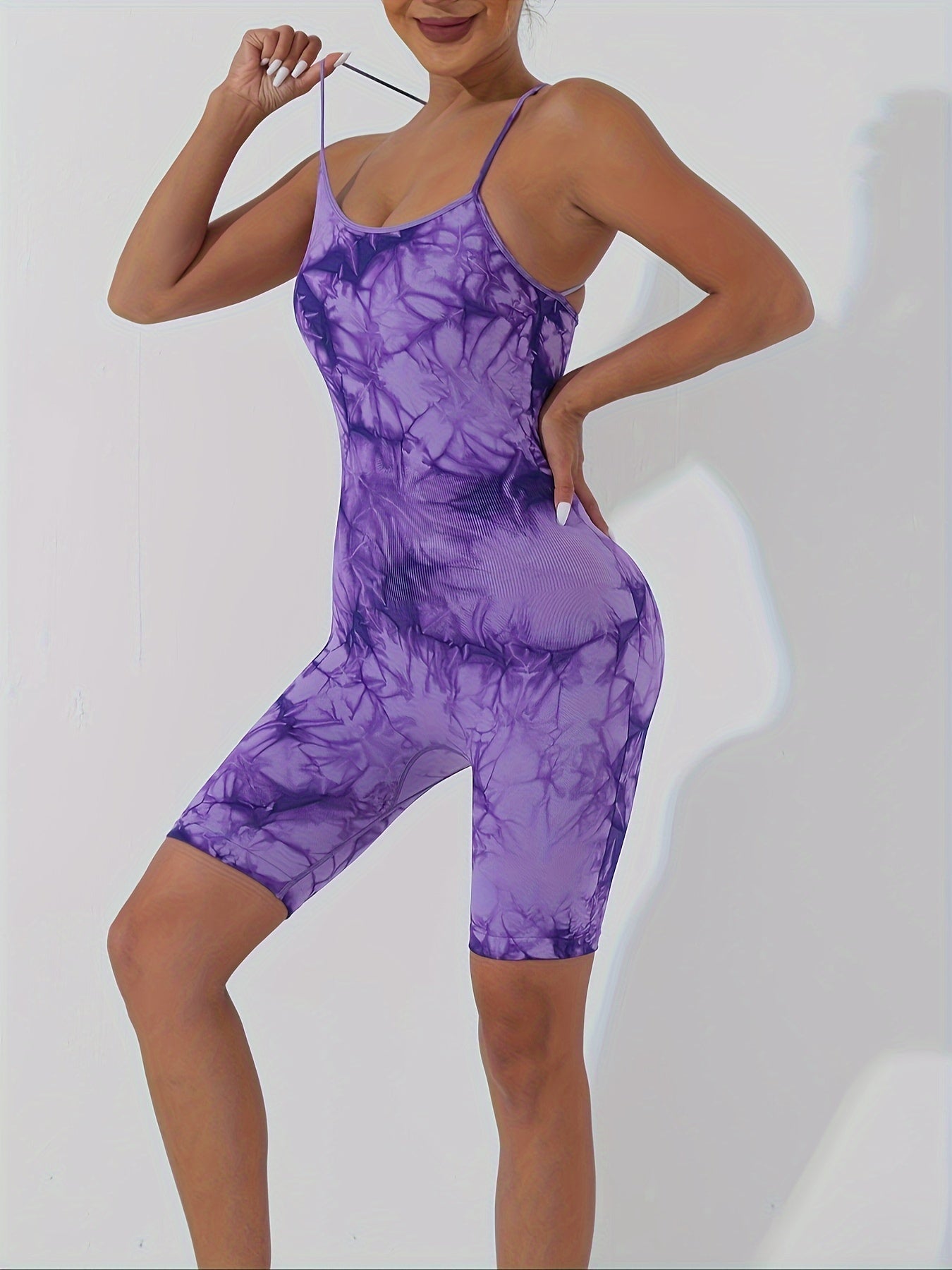 Women's Tie Dye Jumpsuit Beauty Back Romper