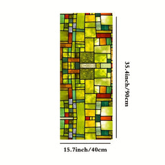 Abstract Geometry Stained Glass Window Film Privacy Film