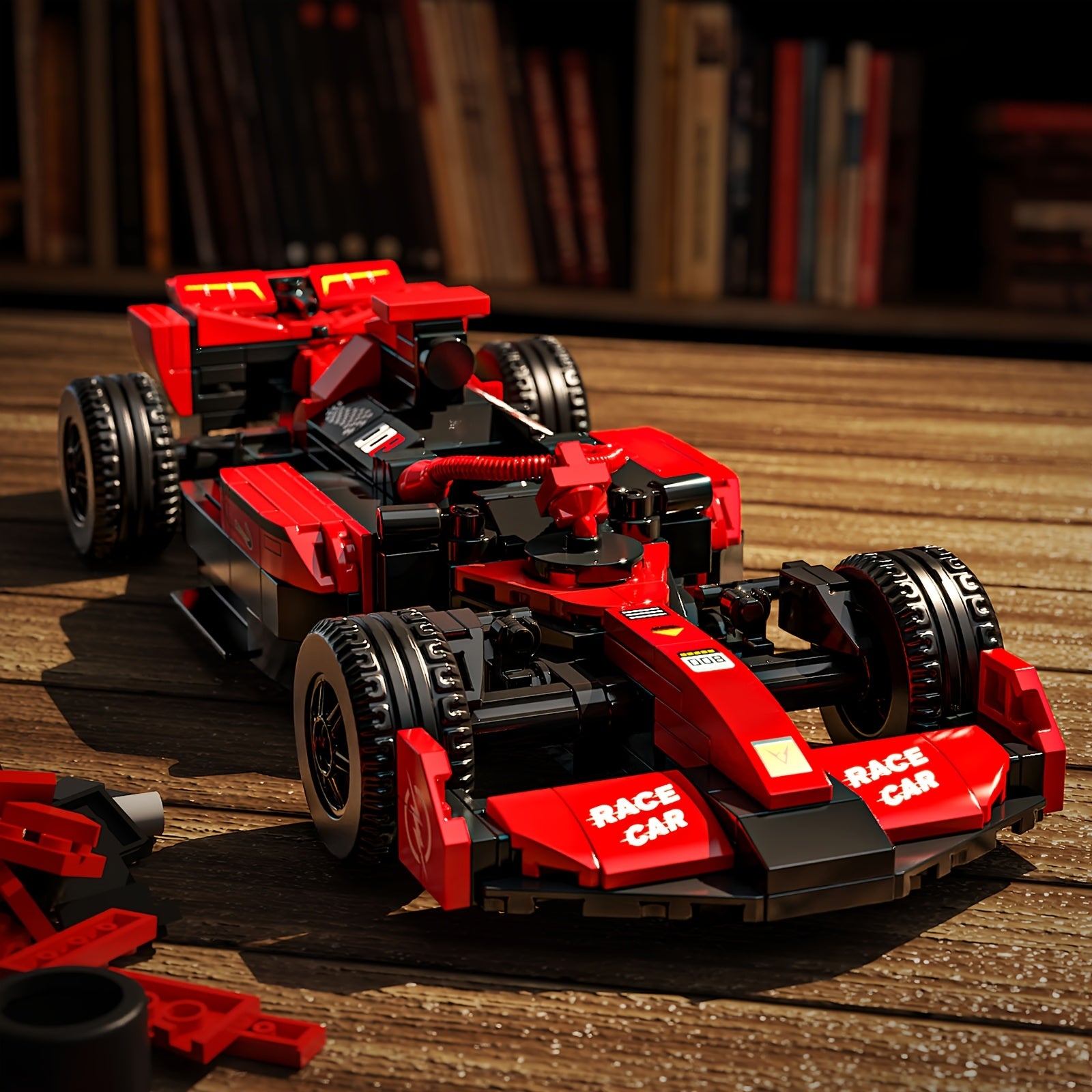 Race Car Building Blocks Toy Model Red Car Model Building Blocks Set