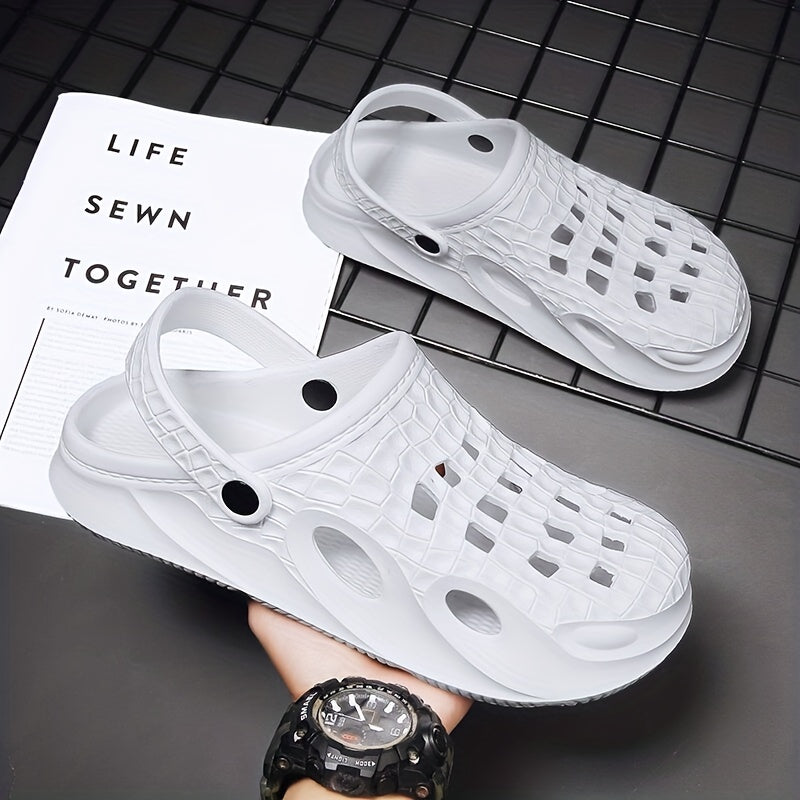 Men's Lightweight Hollow Out Sandals Slip On Clogs