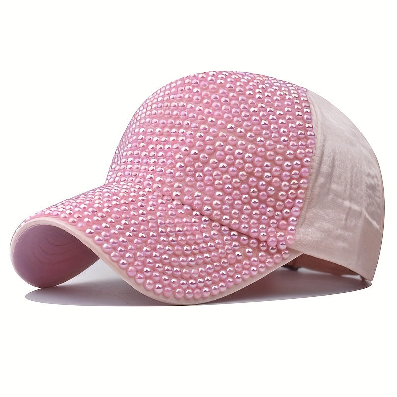 Rhinestone Baseball Cap Sparkly Y2K Dad Hat Hip Hop Sunscreen Hat