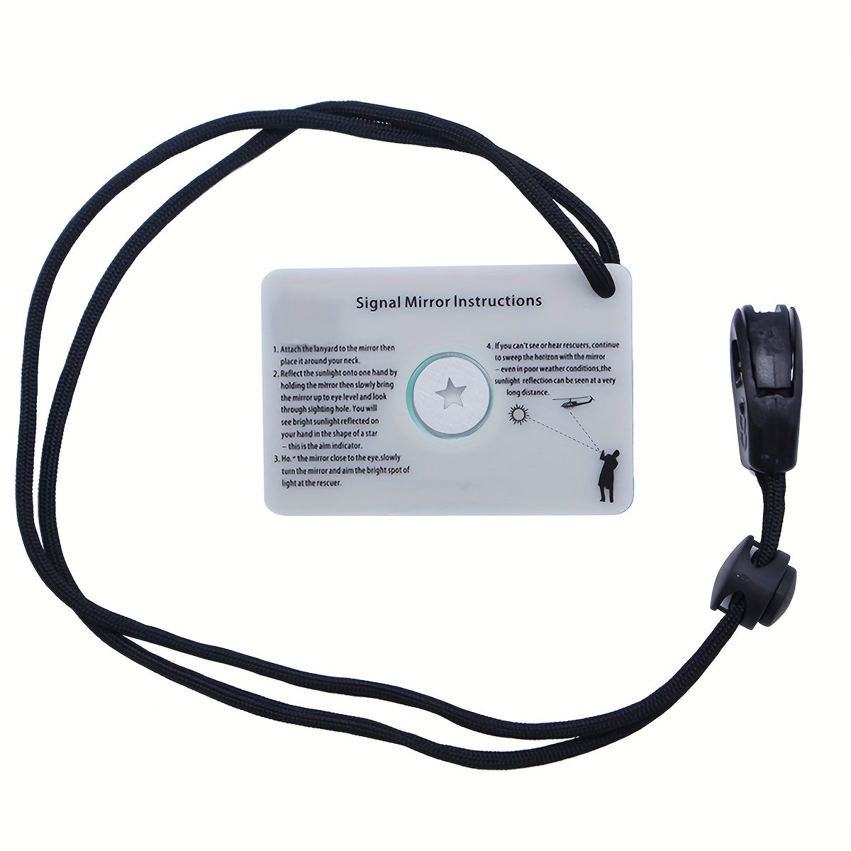 SOS Luminous Signal Mirror for Outdoor Emergency Adventure
