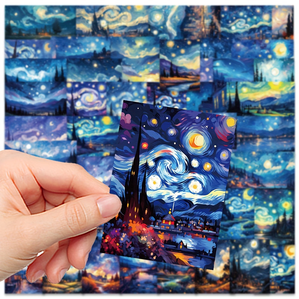 50pcs Starry Sky Graffiti Stickers for Laptop DIY Sticker Pack