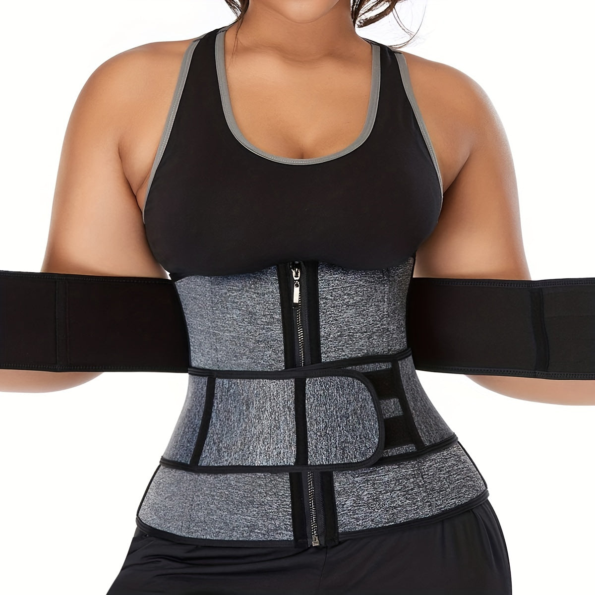 Waist Trainer Tummy Wrap Control Slim Zipper Girdle Belt Women's Shapewear