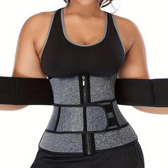 Waist Trainer Tummy Wrap Control Slim Zipper Girdle Belt Women's Shapewear