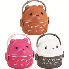 Bear-Shaped Leakproof Lunch Box with Handle