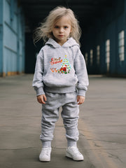 OERYUI 2pcs Christmas Night Print Hoodies Pants Set For Boys Girls