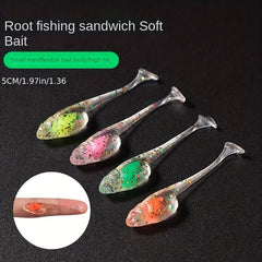 20pcs Mini Paddle Tail Swimbait Soft Worms for Fishing