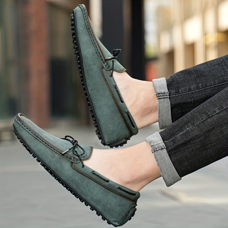 Men's Slip On Loafer Shoes Anti skid Rubber Sole Flat Driving