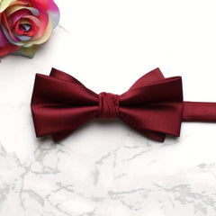 Men's Polyester Silk Bow Tie Multicolor Wedding Bow Tie Collar Flower Banquet