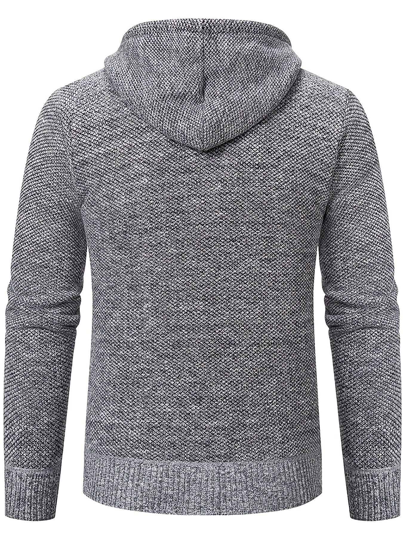 Men's Hooded Knitted Coat Autumn Winter Solid Top