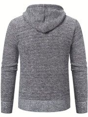 Men's Hooded Knitted Coat Autumn Winter Solid Top