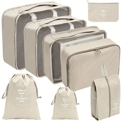 8 Pcs Travel Luggage Bag Sets - Versatile Storage Bags