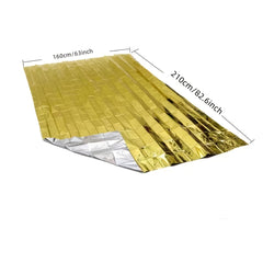 Stay Warm & Safe Emergency Blanket for Camping Hiking Survival 63x82in