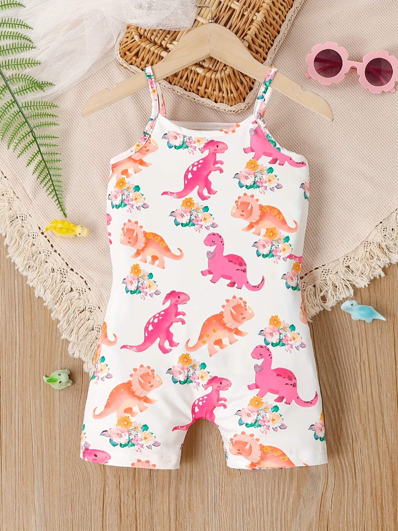 Toddler Girls Cami Romper Jumpsuit for Beach Vacation
