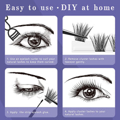 60 Cluster Manga Slender Lashes Individual Eyelash Extensions