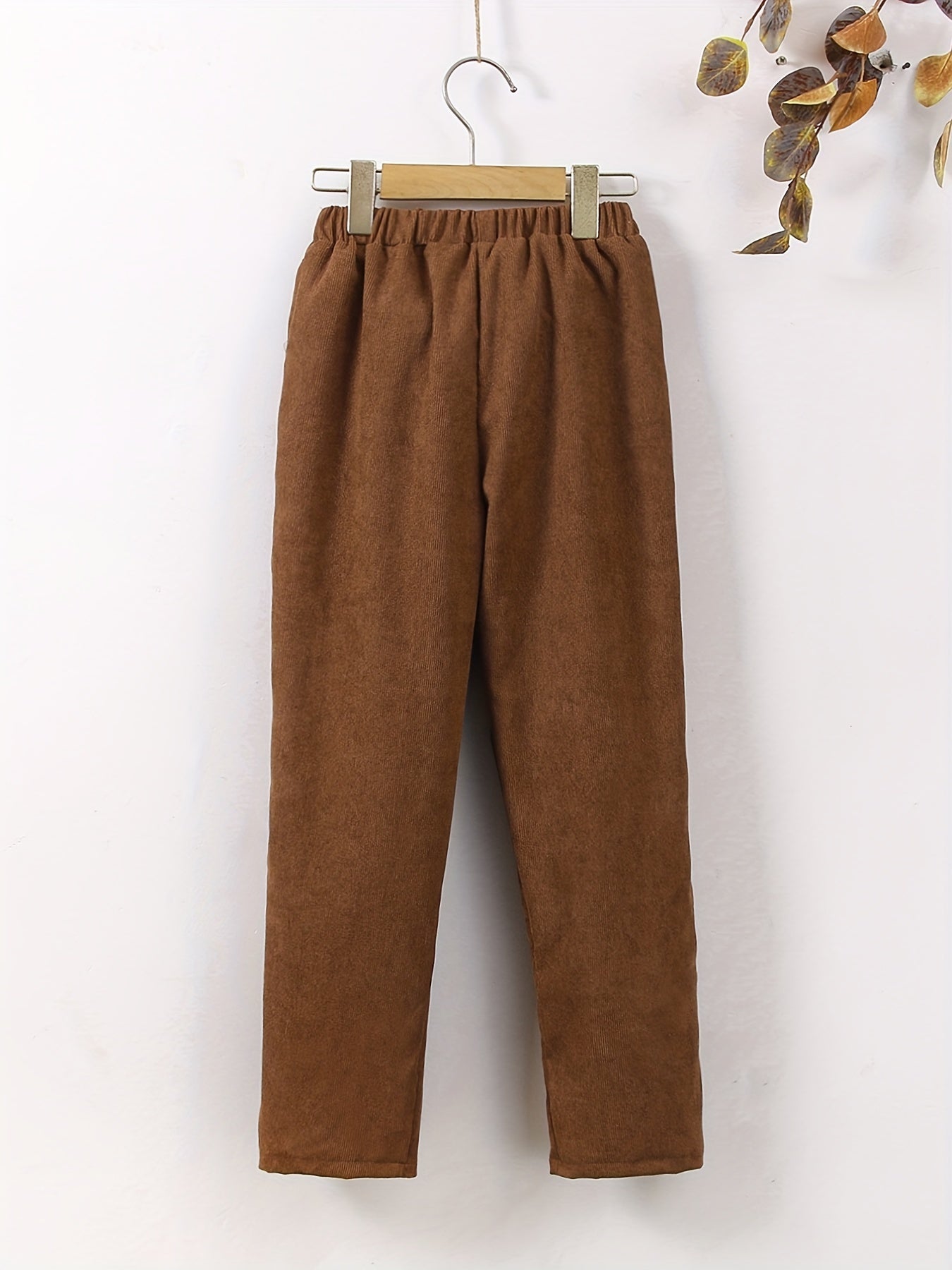 Boys Soft Corduroy Long Pants with Pocket