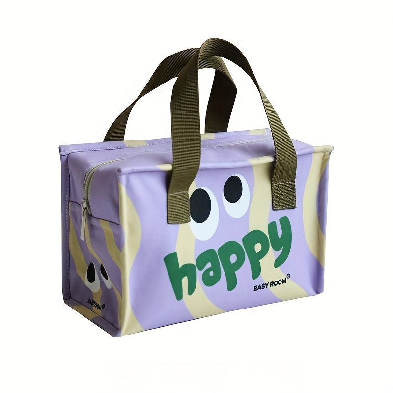Portable Canvas Lunch Box Bag For Outdoor and School Office