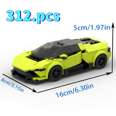 312pcs Classic Sports Car Brick Hot Deal MOC City Model Toy DIY Car Mod