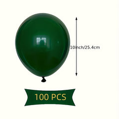 100pcs Dark Green 10 inch Latex Balloons Party Balloon Wreath Accessories