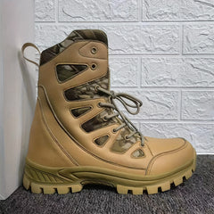 Fur Lined High Top Combat Boots Waterproof Hiking Boot