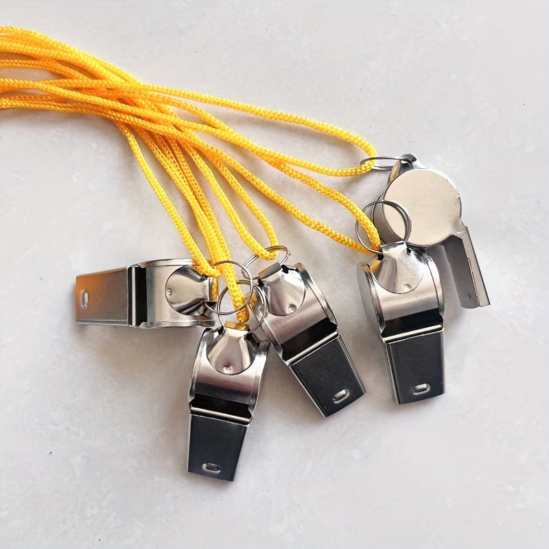 Referee Whistle Stainless Steel Soccer Football Basketball Training