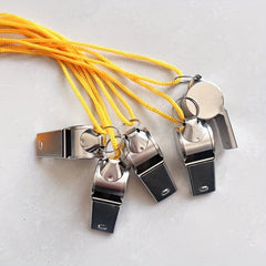 Referee Whistle Stainless Steel Soccer Football Basketball Training