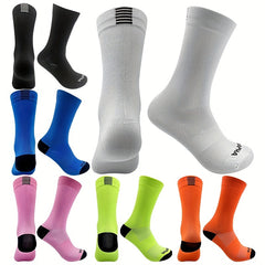 Unisex Mid Calf Sports Socks For Cycling