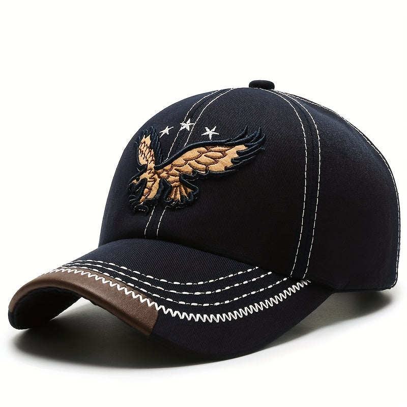 Men's Spring Baseball Cap Eagle Embroidered Peaked Cap