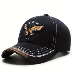 Men's Spring Baseball Cap Eagle Embroidered Peaked Cap