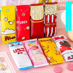 Cartoon Snack Pencil Case Popcorn & Fries Storage Bag