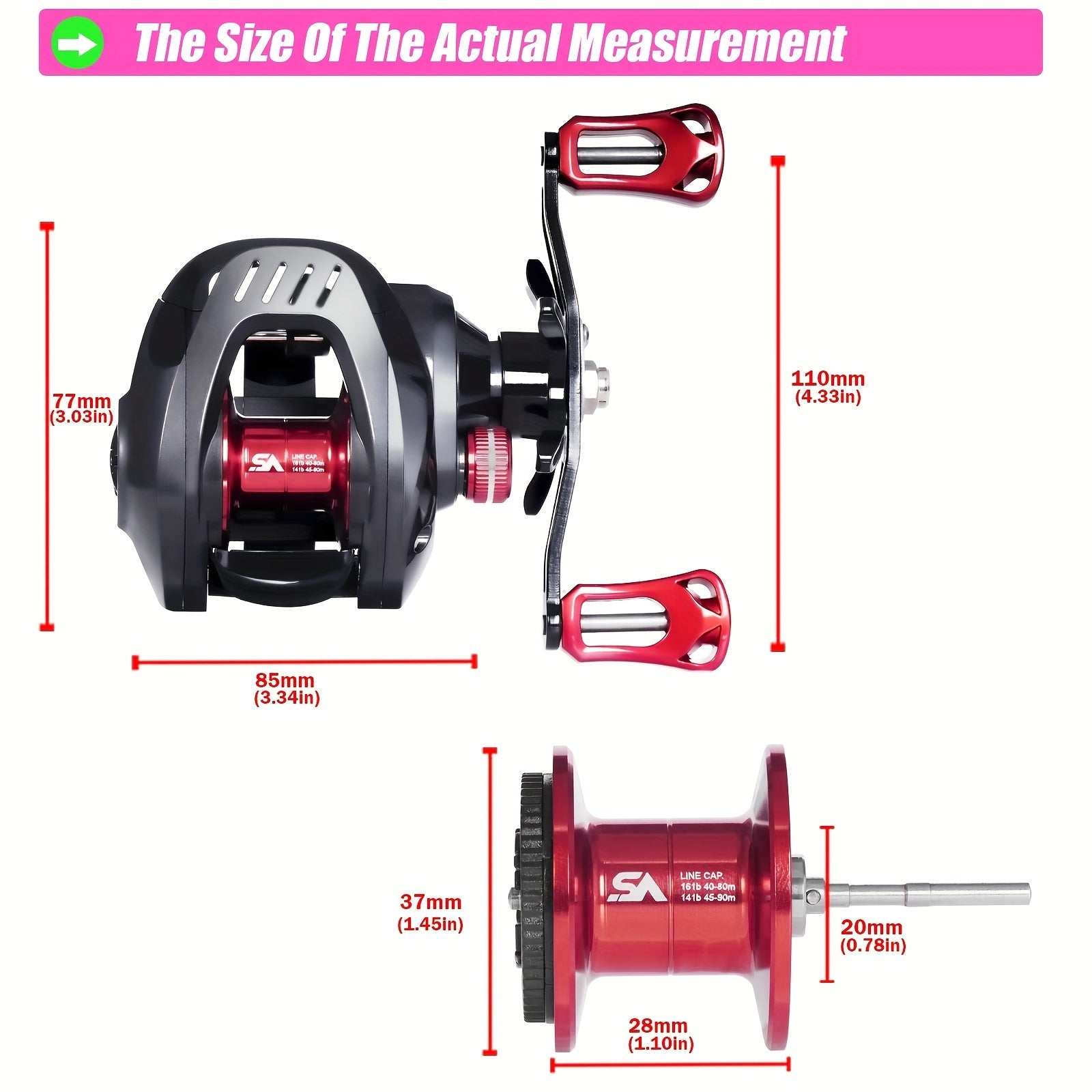 Saltwater Casting Waterproof Aluminum Fishing Reel