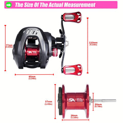 Saltwater Casting Waterproof Aluminum Fishing Reel