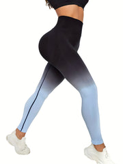 Gradient High Stretch Seamless Yoga Leggings Fitness Pants