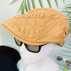 Adjustable Mens Peaked Cap With Letter Embroidery - Outdoor Sport