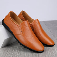 CLOHOO Custom Leather Loafer Shoes w/ Rubber Sole