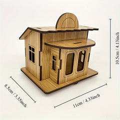 Wooden 3D Puzzle Architectural Model DIY Laser Cutting Kit Educational